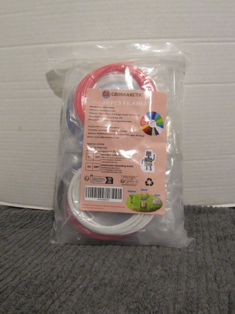 20 Colors 3D Pen Printer PLA Filament Refills High Precision 1.75mm 323 Feet